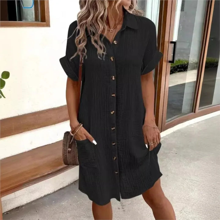 Levoire | Robe d'été avec col Noir