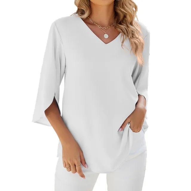 Levoire | Blouse Avec Col En V Blanc