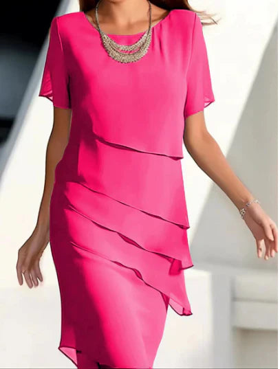 Levoire | Mini Robe Unie Sans Manches Rosa