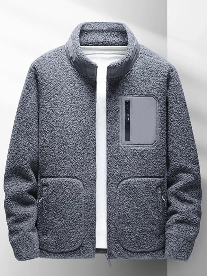 Levoire | Veste Intemporelle Pour Hommes Avec Fermeture Eclair Gris
