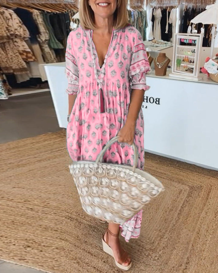 Levoire | Robe de printemps scintillante Rosa