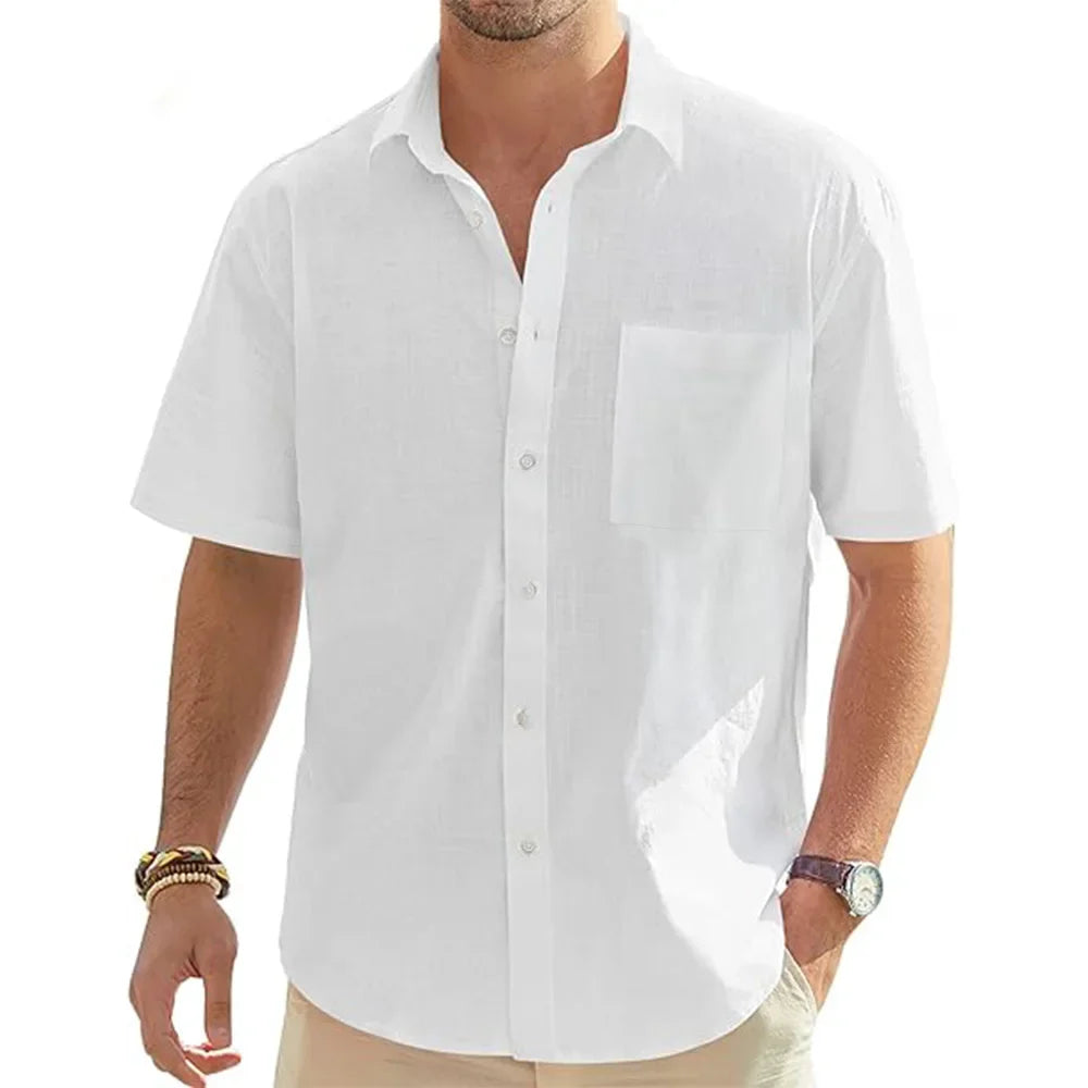Levoire | Coton Lin T-Shirts D'Été Respirant Et Élégant Blanc