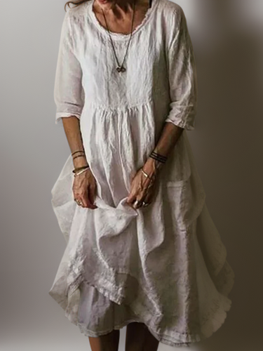 Levoire | Robe Maxi Avec Encolure Ronde Dtendue