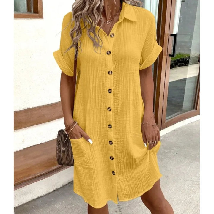 Levoire | La Robe Chemise D'Été Parfaite Pour Chaque Jour Jaune