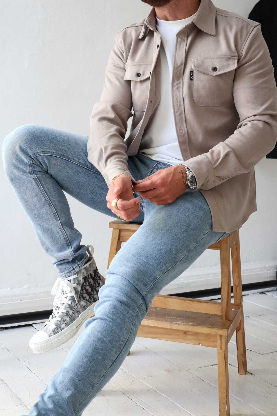 Levoire | Chemise Levoire | à Manches Longues avec Poches Poitrine et Poignets Boutonnés