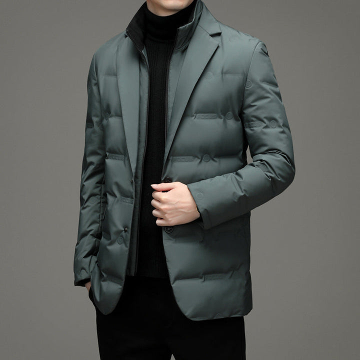Levoire | Veste Longue à Manches Longues Chaude avec Fermeture Éclair Vert