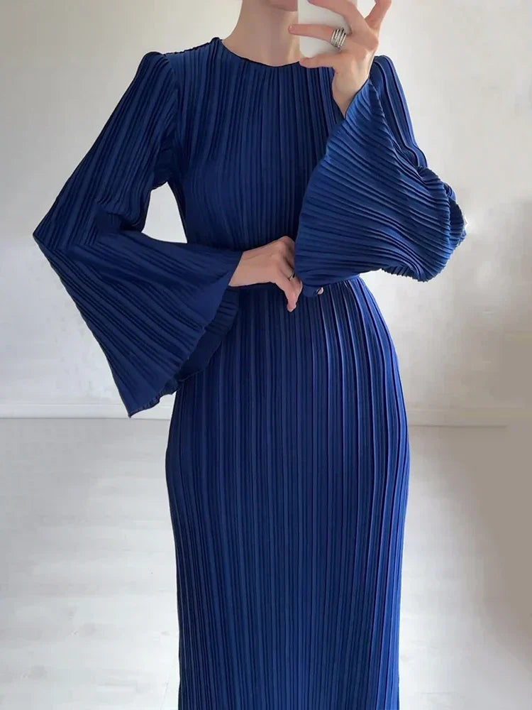 Levoire | Robe Maxi Évasée Pour Femmes Bleu royal