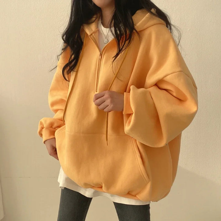 Levoire | Harajuku Sweat À Capuche Pour Femmes Confort Et Style En Une Seule Pièce Dick-Abricot