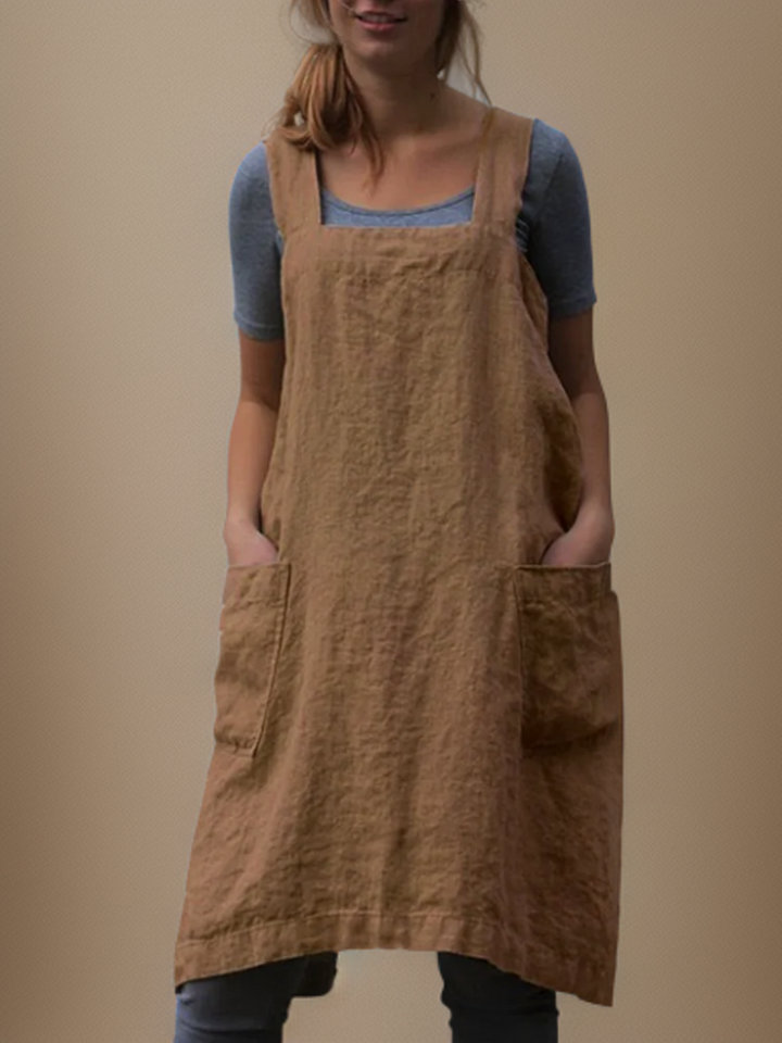 Levoire | Robe Simple Sangles Dos Croisées Khaki