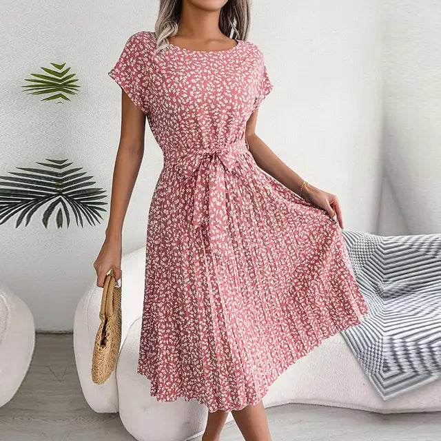 Levoire | Robe Longue Élégante Coupe Fluide Rosa
