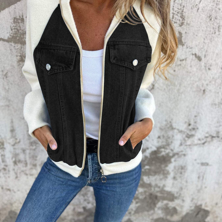 Levoire | Long Comfortable Jacket With Long Sleeves And Zipper Closure Noir