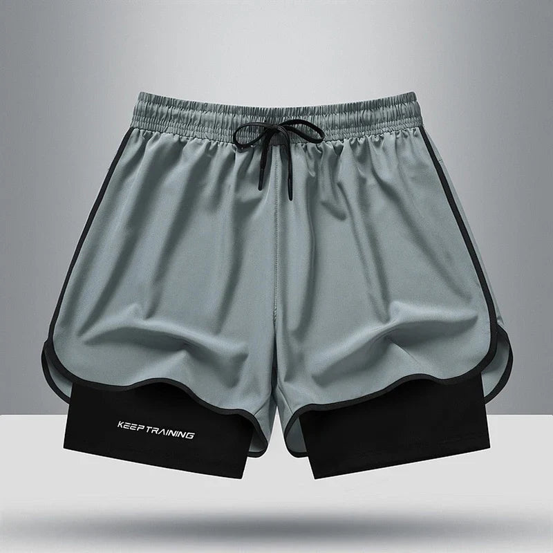 Levoire | Shorts De Sport En Soie Pour Hommes : Léger Et Respirant Pour L'Entraînement Estival Gris