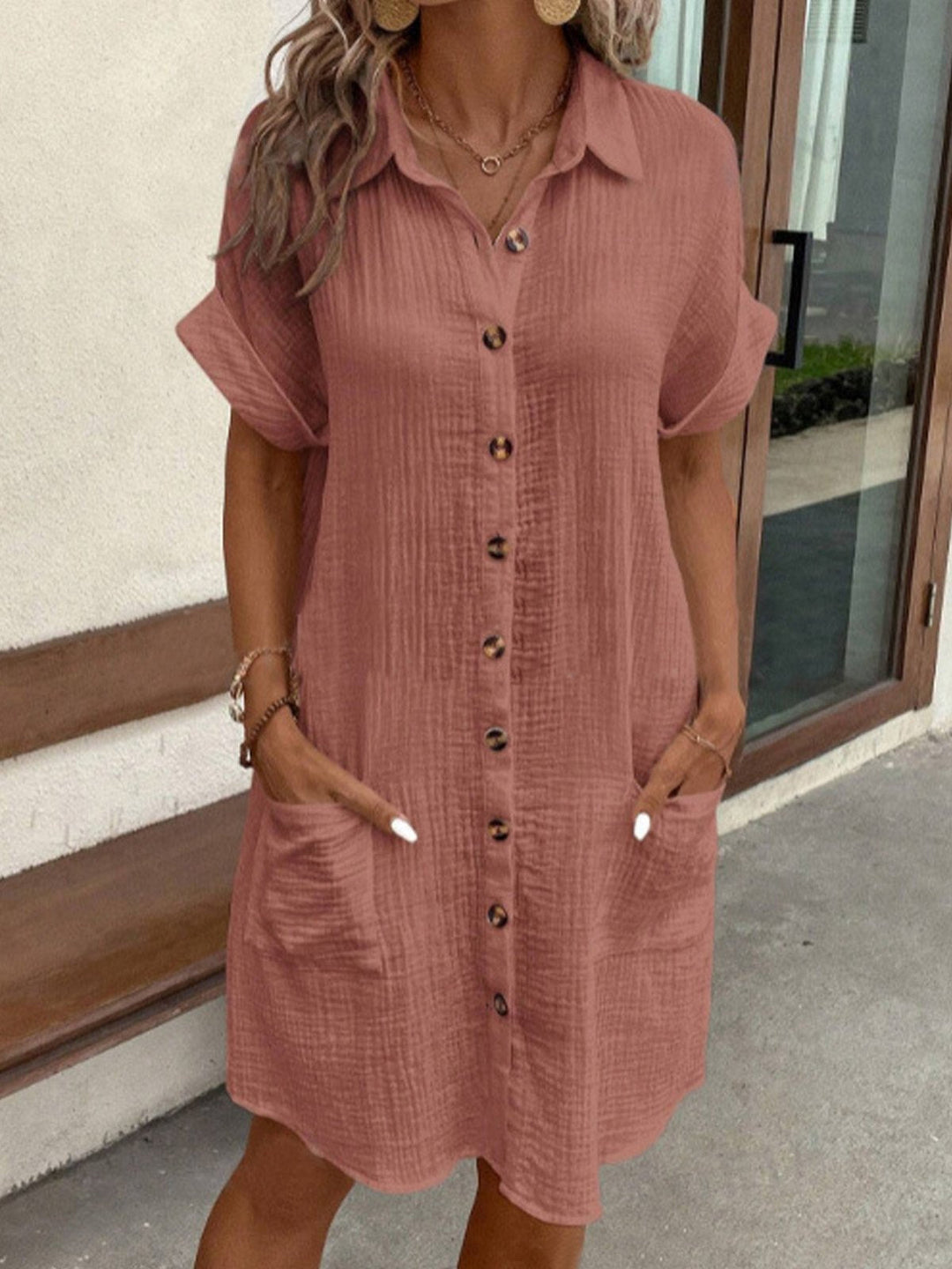 Levoire | Robe d'été avec col Rosa