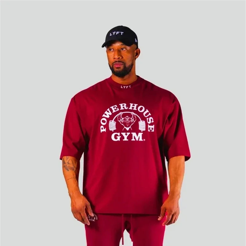 Levoire | T-Shirt De Fitness Haut En Coton Respirant Pour Hommes Rot