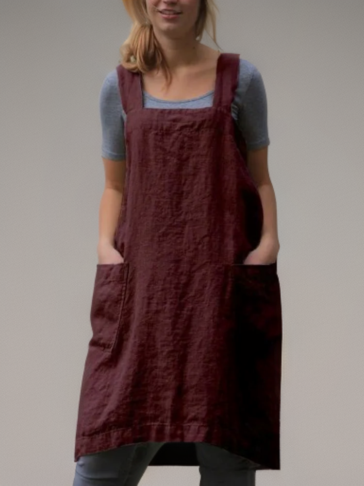 Levoire | Robe Simple Sangles Dos Croisées Rouge vin