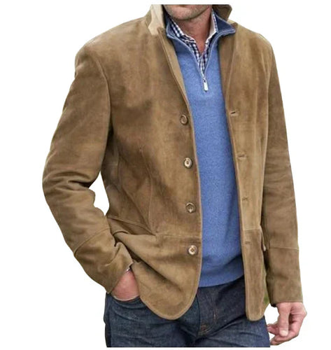Levoire | Veste En Daim À Boutons Pour Hommes