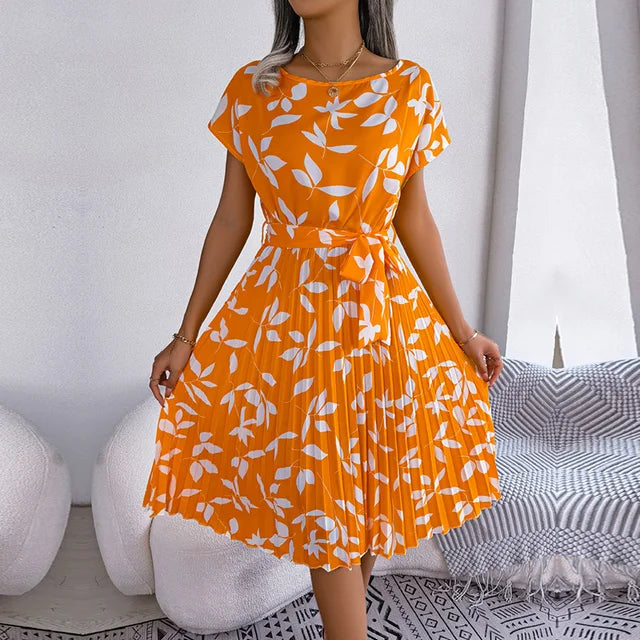 Levoire | Robe Midi Style Décontracté Moderne Oranssi
