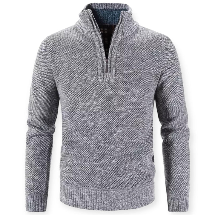 Levoire | Pull Classique Col Montant Gris