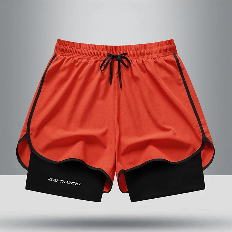 Levoire | Shorts De Sport En Soie Pour Hommes : Léger Et Respirant Pour L'Entraînement Estival Rot