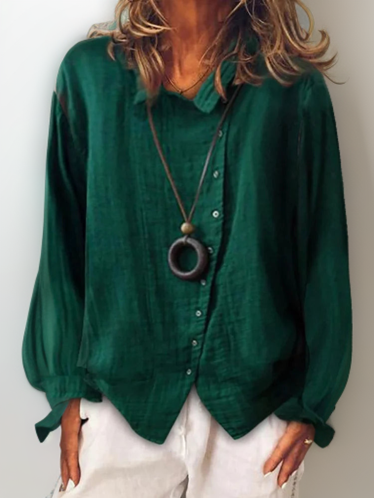 Levoire | Chemise À Manches Avec Boutons Vert