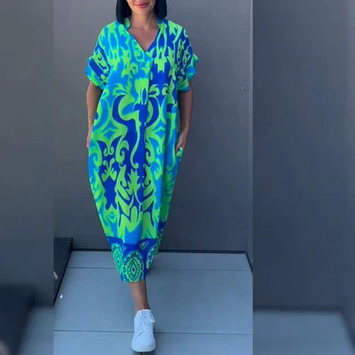 Levoire | Robe Fleurie Élégante Pour Un Look Romantique Et Raffiné Bleu clair