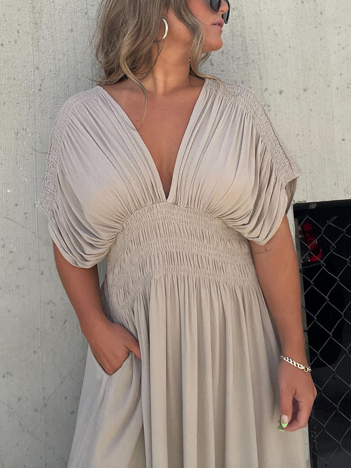 Levoire | Robe Maxi D'Été Sans Bretelles Fluide Décontractée