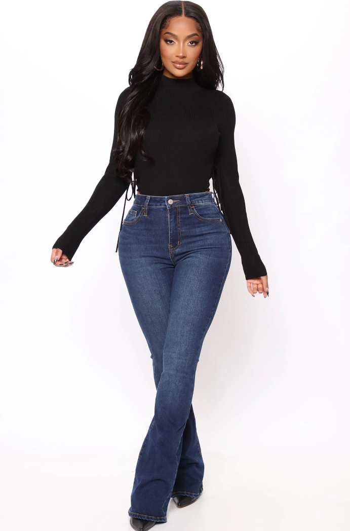 Levoire | Pantalon en denim extensible ajusté Bleu foncé