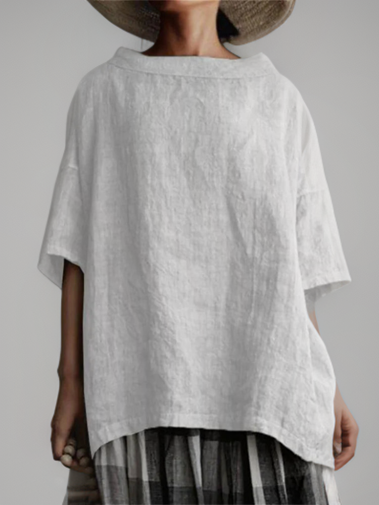 Levoire | Tunique Oversized Avec Col Bateau Blanc