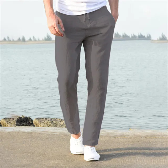 Levoire | Pantalon D'Été En Lin Gris