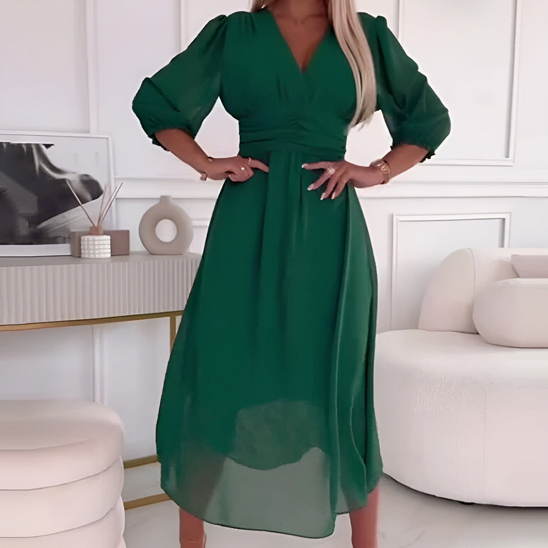 Levoire | Robe En Crêpe De Soie Légère Vert