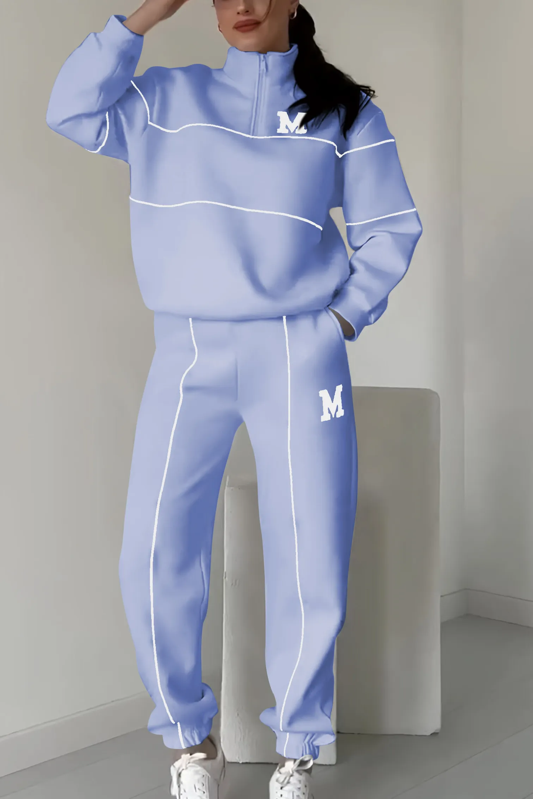 Levoire | Ensemble De Vêtements D'Entraînement Élégant Bleu clair (Il ne reste que 8 pièces)