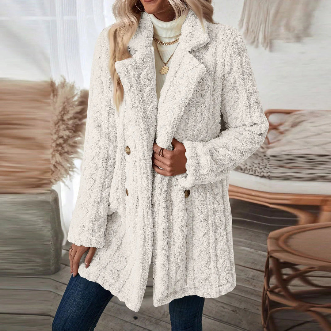 Levoire | Veste D'Hiver À Manches Longues Réversible Avec Fixation Par Bouton Blanc