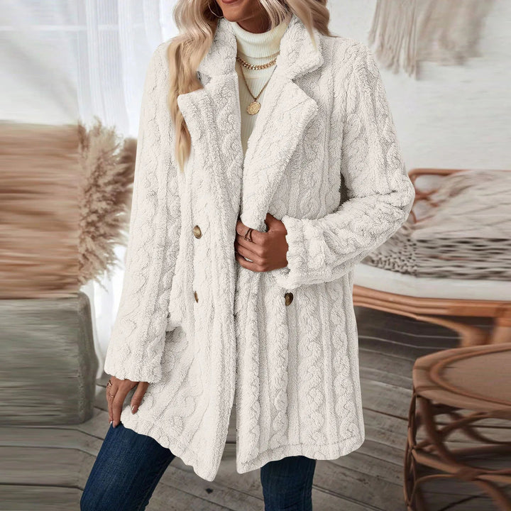 Levoire | Veste D'Hiver À Manches Longues Réversible Avec Fixation Par Bouton Blanc
