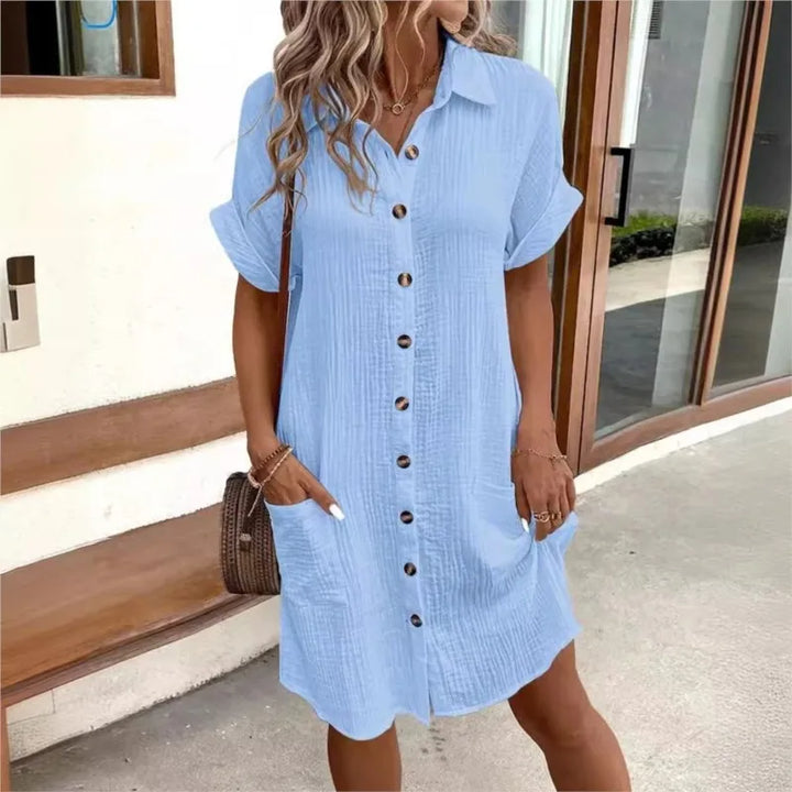 Levoire | Robe d'été avec col Bleu