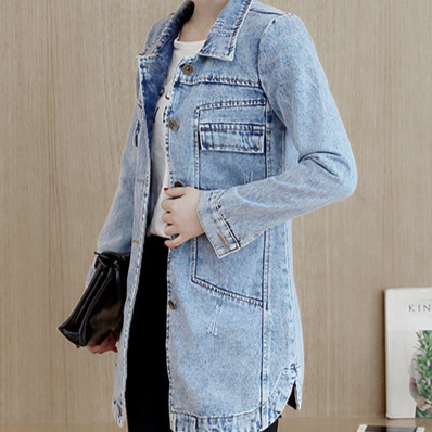 Levoire | Veste En Denim Surdimensionnée À Manches Longues Avec Boutons