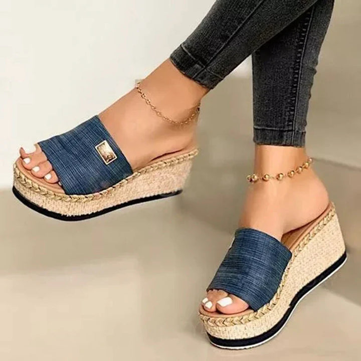 Levoire | Sandales À Plateforme Chaussures Dames À Talons Hauts Semelle Épaisse bleu