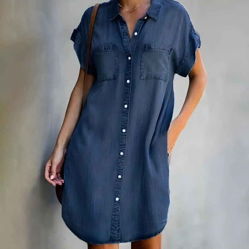 Levoire | Robe En Denim Pour Un Look Décontracté Bleu profond