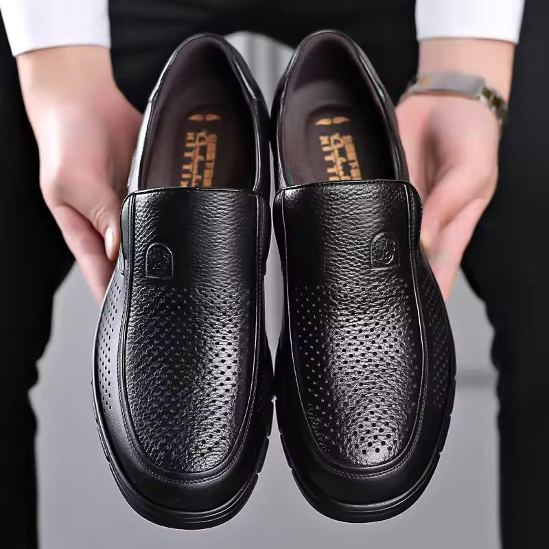 Levoire | Mocassin Homme À Semelle Plate En Cuir Pour Usage Extérieur Design noir 1