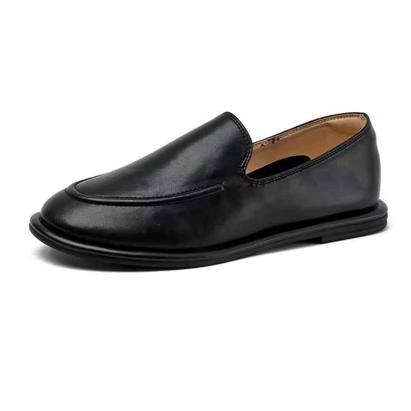 Levoire | Sandales En Cuir À Bout Rond Pour Femmes Noir