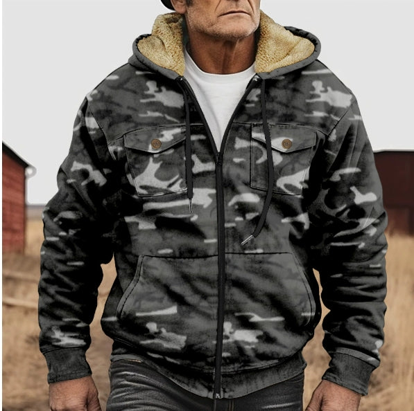 Levoire | Veste Cargo Camouflage Avec Capuche Et Poches Polyvalentes