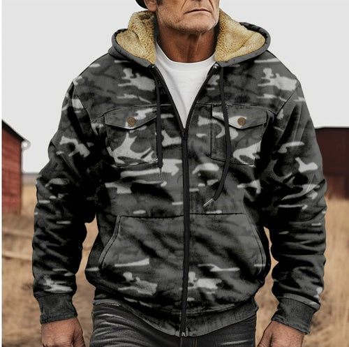 Levoire | Veste Cargo Camouflage Avec Capuche Et Poches Polyvalentes