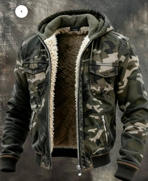 Levoire | Veste Cargo Camouflage Avec Capuche Et Poches Multifonctionnelles