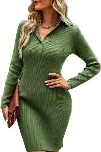 Levoire | Rennot Robe En Tricot À Manches Longues Avec Bouton