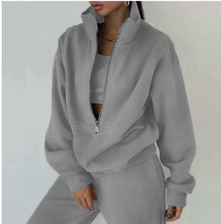 Levoire | Ensemble Pull Pantalon Femme Confortable Tendance Gris