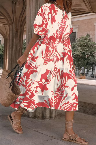 Levoire | Robe Midi Féminine Avec Imprimé Floral Élegante, Aérée & Parfaite Pour Chaque Occasion