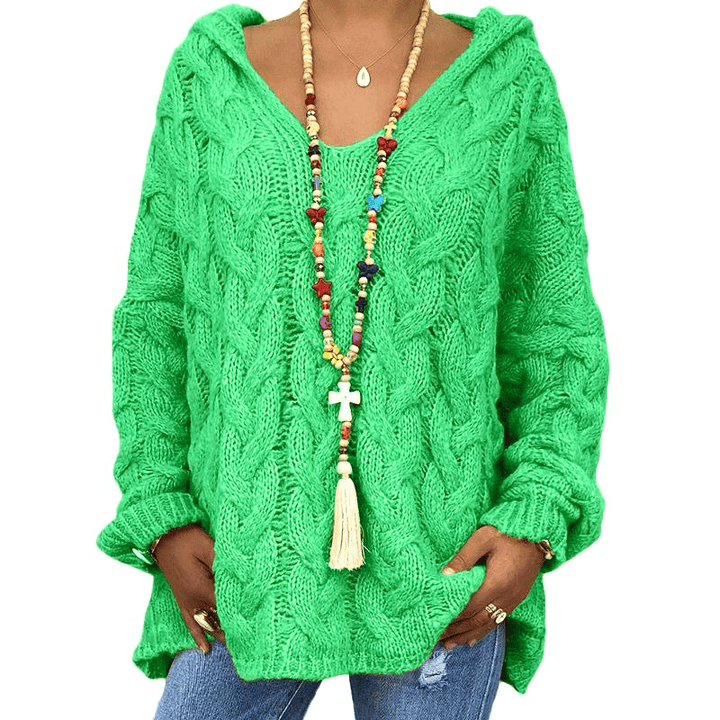 Levoire | Pull Femme Col Rond Élégant Confortable Vert