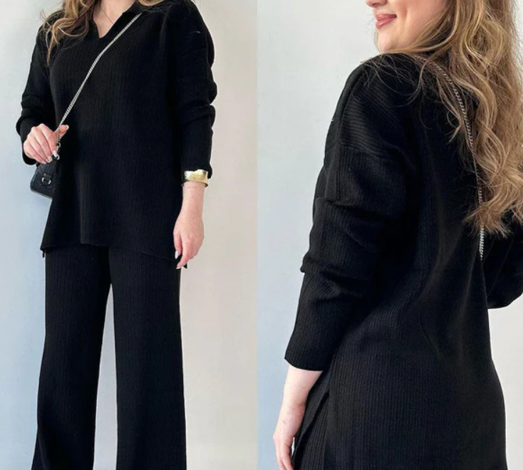Levoire | Doublure douce à décolleté en V Noir