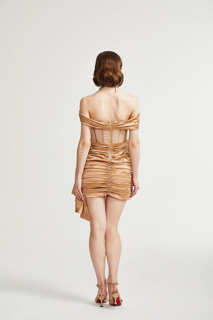 Levoire | Robe Mini Plissée À Épaules Dénudées