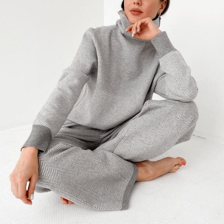Levoire | Ensemble confortable pour femmes Style élégant combinaison maison Détente et décontracté 4XL