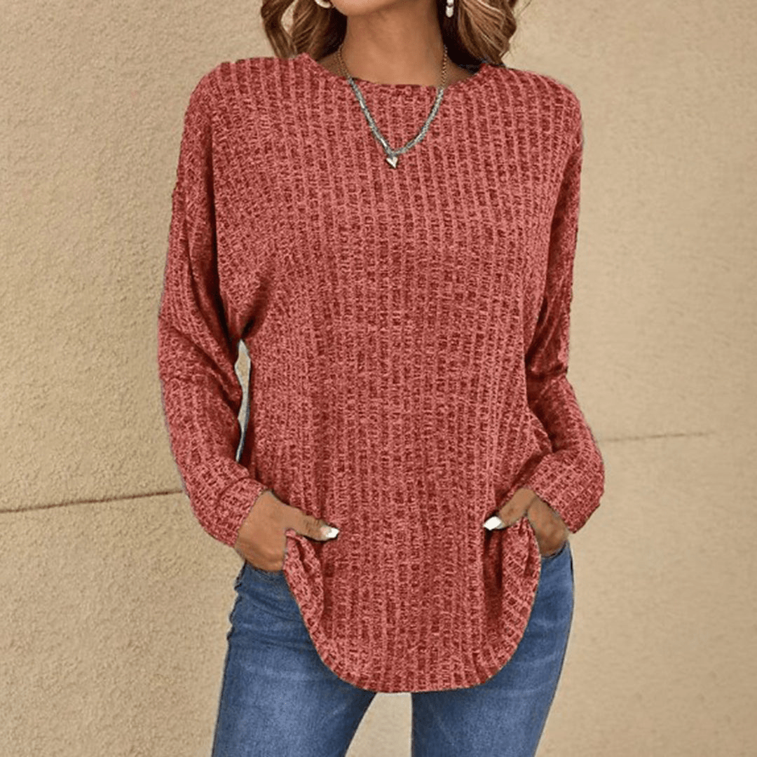 Levoire | Pull à côtes femmes Sweatshirt Cardigan Orange